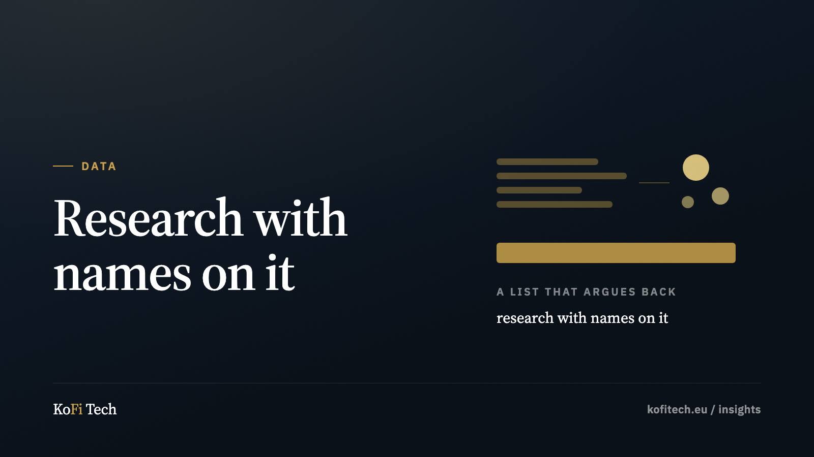 Insights cover: named account rows resolving into a clustered market map.