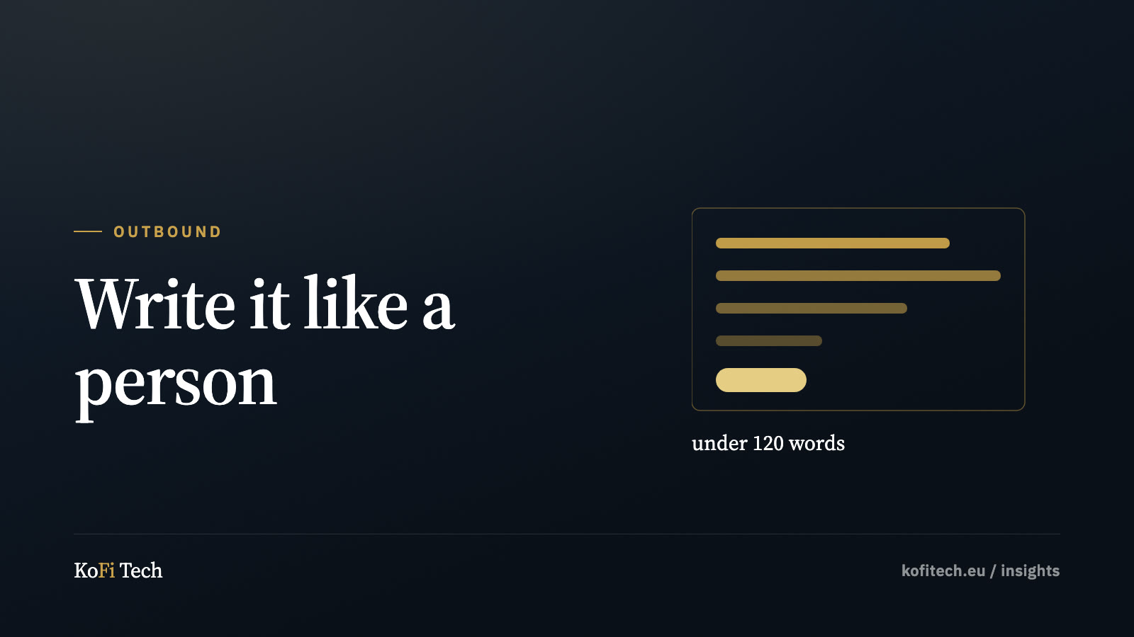 Insights cover: four stacked rules of decreasing length forming a short message.