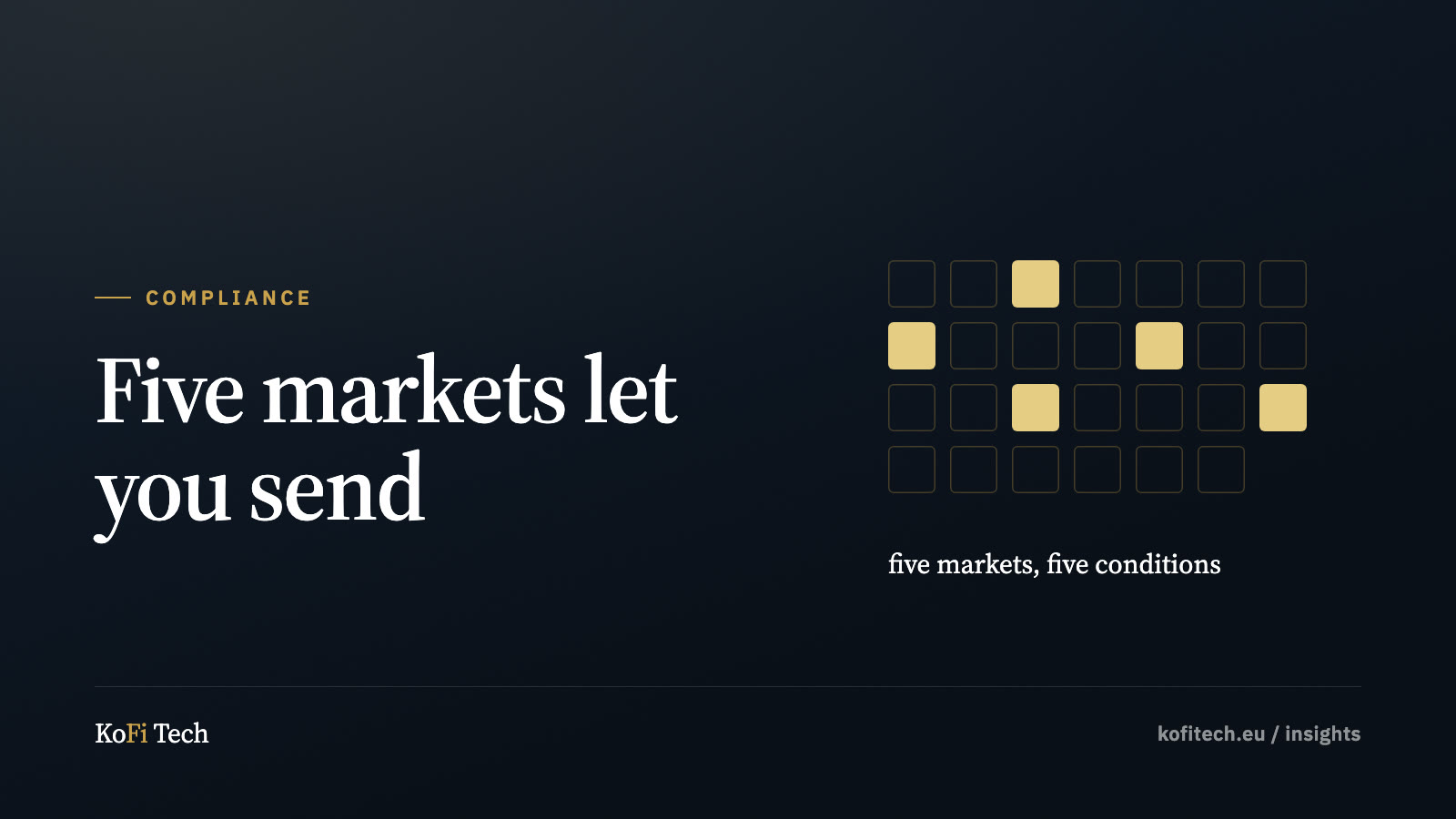 Insights cover: five country blocks in gold against a field of outlined ones.
