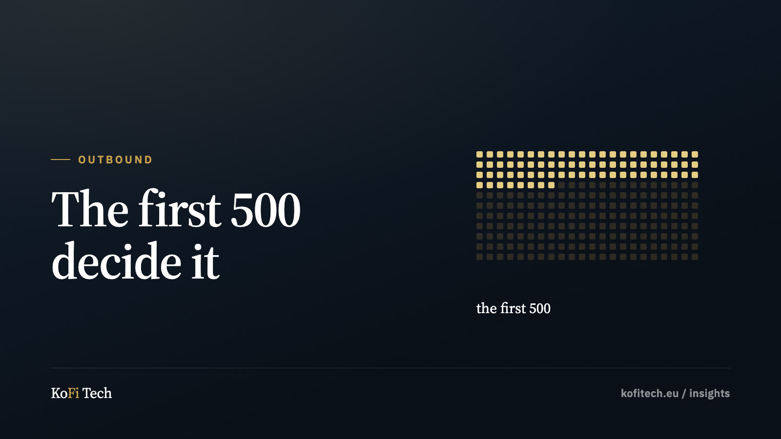 Insights cover: a dense block of accounts with the first 500 picked out in gold.